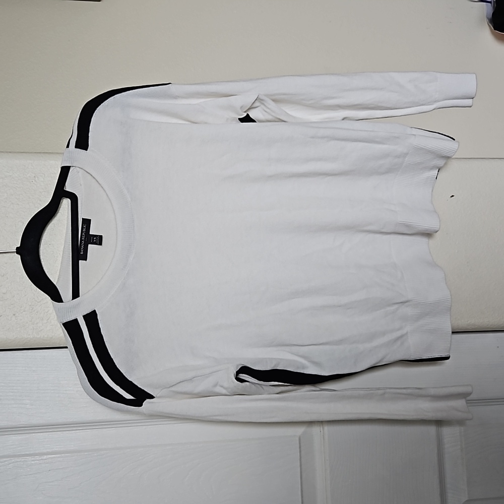 White Sweater w/ black Trims